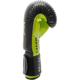 Боксерские перчатки Leone GN313 Waves Black 12 ун. (GN313_Black_12oz), Вес: 12 унций, Цвет: Чёрный, изображение 4
