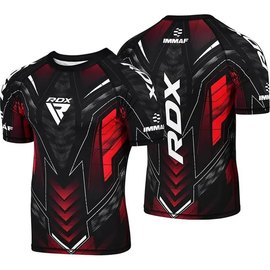Рашгард с коротким рукавом RDX IMMAF черный/красный S (CSH-IMF-1R-S), Цвет: Чёрный/Красный, Размер: S, изображение 3