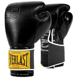 Боксерські рукавички Everlast 1910 Classic Training Gloves чорний 12 унц (P00001709), Вага: 12 унцій, Колір: Чорний