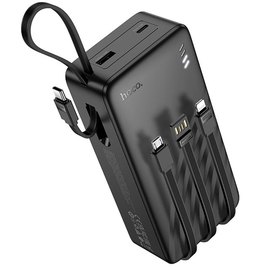 Повербанк HOCO Night tide J146B with 4 cables 30000 mAh Black (6942007645935), Ємність: 30 000 mAh, Колір: Чорний