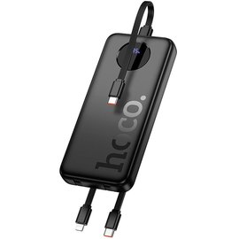 Повербанк HOCO Sabio J132 with 3 cables 10000 mAh 22.5W Black (6942007632577), Ёмкость: 10 000 mAh, Цвет : Чёрный, изображение 3
