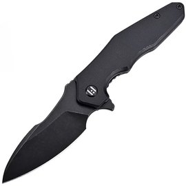 EDC нож Hightron Mini Ventura черный (HK05BLKBS), Покрытие клинка: BSW (Black Stonewash), Цвет : Чёрный