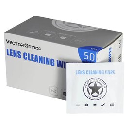 Зволожені серветки Vector Optics для очищення лінз оптики 50 шт/уп (SCCC-03)