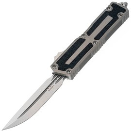 Автоматичний викидний ніж Microtech Scarab II Gen III D/E-S, stonewash, чорний/сірий (1180-10NC)