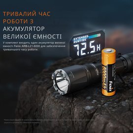 Тактический фонарь Fenix TK21R черный, изображение 3