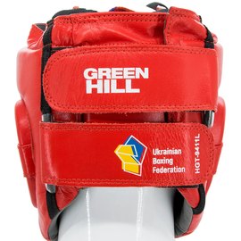 Боксерский шлем Green Hill UBF LOGO L красный HGT-9411L, Размер: L, Цвет: Красный, изображение 2