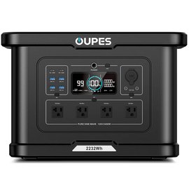 Портативная электростанция OUPES S024 (2400W/2232Wh, LiFePO4, быстрая зарядка), изображение 2