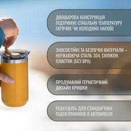 Термокружка Wacaco Octaroma Grande 435 мл синий (WOCT435BLU), Цвет: Синий, Объём: 0.435 л, изображение 4