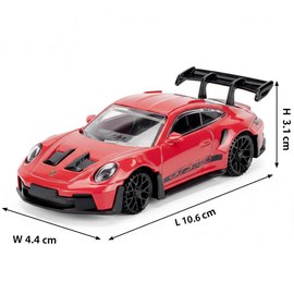 Машинка Rastar Porsche 911 GT3 RS 1:43 красный (64670 red), изображение 4