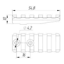 Планка BGN ARMO ДКМ Picatinny H10-S5 (R-DKM-H10-S05), изображение 5