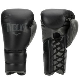 Боксерські рукавички Everlast Powerlock 2 Pro Training Laced Glove чорний 12 унц (P00002365)