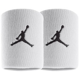 Напульсник Nike Jordan JumpMan Wristbands 2PK Black/White белый (J.KN.01.101.OS), Цвет: Белый