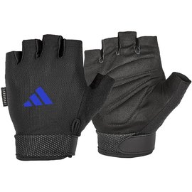 Рукавички для фітнесу Adidas Essential Adjustable Gloves чорний/синій L (ADGB-12435-NL), Розмір: L, Колір: Чорний/Синій