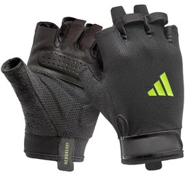 Рукавички для залу Adidas Essential Training Gloves чорний/зелений S (ADGB-15001GN), Розмір: S, Колір: Чорний/Зелений, зображення 2