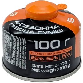 Газовый баллон BaseCamp 4 Season Gas 100 г (BCP 70100)