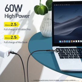 Кабель Baseus Combo twins 2 in 1 Cable Type-C to Type-C/Lightning 1m, 60W (20V 3A) + 18W (9V 2A) черный (CATLYW-H01), изображение 5
