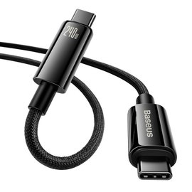 Кабель Baseus Tungsten Gold Fast Charging Data Cable Type-C to Type-C 240W, PD3.1, 1m черный (000010874), изображение 2