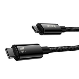 Кабель Baseus Tungsten Gold Fast Charging Data Cable Type-C to Type-C 240W, PD3.1, 1m черный (000010874), изображение 3