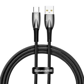 Кабель Baseus Type-C Glimmer Series Fast Charging Data Cable 1m, 100W/6A черный (000010115)