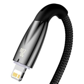 Кабель Baseus Type-C to Lightning Glimmer Series Fast Charging Data Cable 2m, 20W черный (000010114), изображение 2
