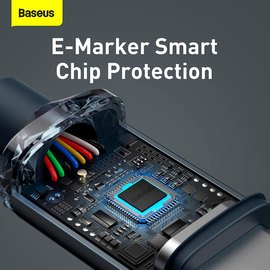 Кабель Baseus Type-C to Type-C Crystal Shine Series Fast Charging Data Cable 1.2m, 100W черный (000009712), изображение 4