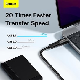 Переходник Baseus Ingenuity Series Mini OTG Adaptor USB 3.1 to Type-C черный (000010101), изображение 5