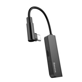 Переходник Baseus L53 Type-C to 3,5 mm Aux Macbook support PD 18W черный (000003263)