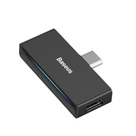 Переходник Baseus Type-C Male To Type-C / 3.5 mm L57 18W PD черный (000004366)