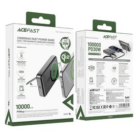 Повербанк AceFast M11 10000 mAh Qi2 Magnetic PD30W Black, изображение 5