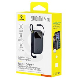 Повербанк Baseus EnerFill FC31 QPow 3 20000 mAh 22.5W Black (P10082107213), Цвет : Чёрный, изображение 6