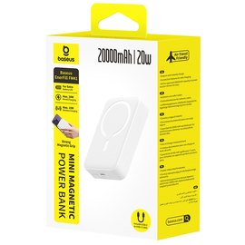 Повербанк Baseus EnerFill FM41 20000 mAh 20W Mini Magnetic White (E0027U01), изображение 5