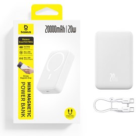 Повербанк Baseus EnerFill FM41 20000 mAh 20W Mini Magnetic White (E0027U01), изображение 4
