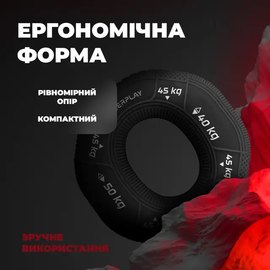 Еспандер кистьовий PowerPlay 4331 Hand Grip Hard 50-55-60 кг Темно-синій (PP_4331_Navy_(50-55-60)), зображення 3