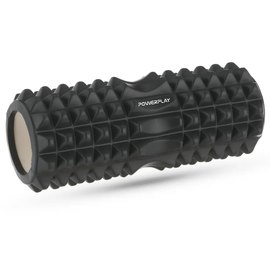 Массажный роллер PowerPlay 4405 EVA Massage Roller 33x12 см Черный (PP_4405_Black), Цвет массажёра : Чёрный, изображение 3