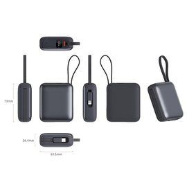 Повербанк WUW TUGII Y101 10000 mAh PD22.5W Black, изображение 3