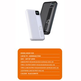 Повербанк WUW TUGII Y139 10000 mAh PD22.5W Black, изображение 6