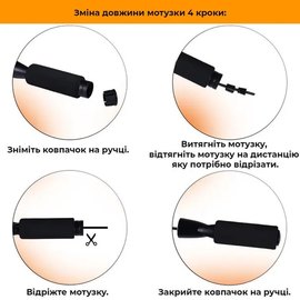 Скакалка PowerPlay 4206 Jump Rope PRO+ 2.75 м Серый/Красный (PP_4206_Grey/Red), изображение 4