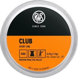 Свинцовые пули RWS Club 4.5 мм, 0.45 г, 500 шт/уп (2136198)