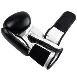 Боксерські рукавички PowerPlay 3004 Classic Чорний/Білий 14 ун (PP_3004_14oz_Bl/White), Вага: 14 унцій, Колір: Чорний/Білий, зображення 5