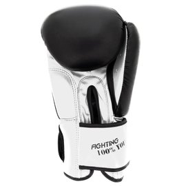 Боксерські рукавички PowerPlay 3004 Classic Чорний/Білий 16 ун (PP_3004_16oz_Bl/White), Вага: 16 унцій, Колір: Чорний/Білий, зображення 3