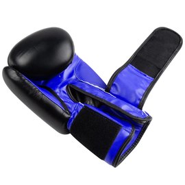 Боксерські рукавички PowerPlay 3004 Classic Чорний/Синій 10 ун (PP_3004_10oz_Bl/Navy), Вага: 10 унцій, Колір: Чорний/Синій, зображення 6