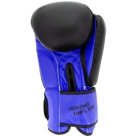 Боксерські рукавички PowerPlay 3004 Classic Чорний/Синій 12 ун (PP_3004_12oz_Bl/Navy), Вага: 12 унцій, Колір: Чорний/Синій, зображення 3
