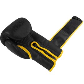 Боксерські рукавички PowerPlay 3021 Ukraine Чорний/Жовтий 12 ун (PP_3021_12oz_Black/Yellow), Вага: 12 унцій, Колір: Чорний/Жовтий, зображення 5