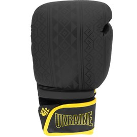Боксерські рукавички PowerPlay 3021 Ukraine Чорний/Жовтий 14 ун (PP_3021_14oz_Black/Yellow), Вага: 14 унцій, Колір: Чорний/Жовтий, зображення 2