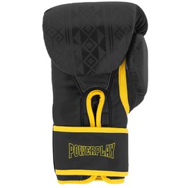Боксерські рукавички PowerPlay 3021 Ukraine Чорний/Жовтий 8 ун (PP_3021_8oz_Black/Yellow), Вага: 8 унцій, Колір: Чорний/Жовтий, зображення 3
