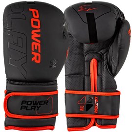 Боксерські рукавички PowerPlay 3024 Ultra Mat Чорний/Червоний 8 ун (PP_3024_8oz_Bl/Red), Вага: 8 унцій, Колір: Чорний/Червоний