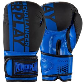 Боксерські рукавички PowerPlay 3086 Matt Challenger Чорний/Синій 10 ун (PP_3086_10oz_Bl/Navy), Вага: 10 унцій, Колір: Чорний/Синій