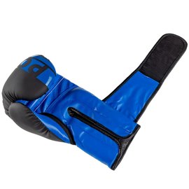 Боксерські рукавички PowerPlay 3086 Matt Challenger Чорний/Синій 16 ун (PP_3086_16oz_Bl/Navy), Вага: 16 унцій, Колір: Чорний/Синій, зображення 6