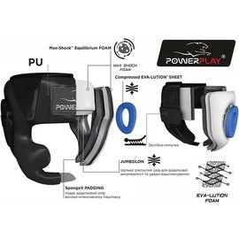 Боксерський шлем PowerPlay 3067 Challanger с бампером PU + Amara Красный XL (PP_3067_XL_Red), изображение 6