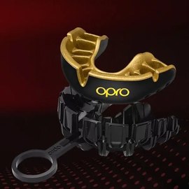 Капа для бокса OPRO Gold (возраст до 10) Black/Gold (art.102505001), изображение 6